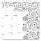 Blueline 12-Month (Jan to Dec): 2026 22 in. x 17 in. Monthly Coloring Artwork Desk Pad Calendar - Black Binding/Clear Corners